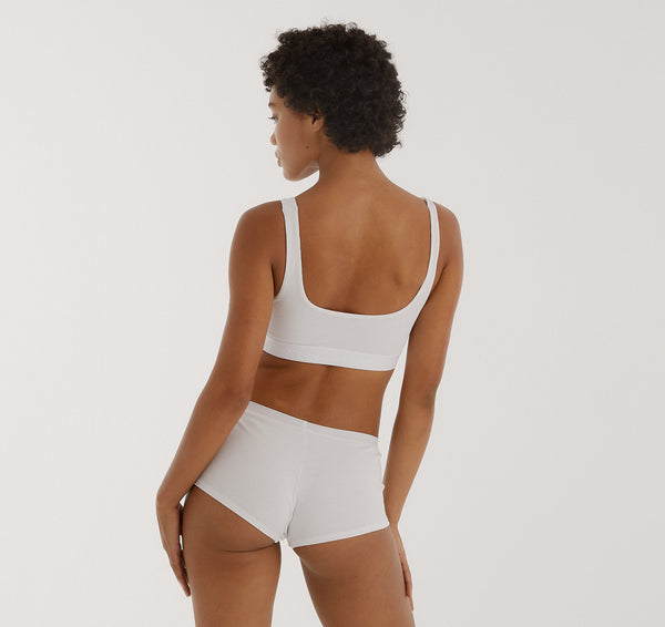 Organic Basics Core Rib Shorty White