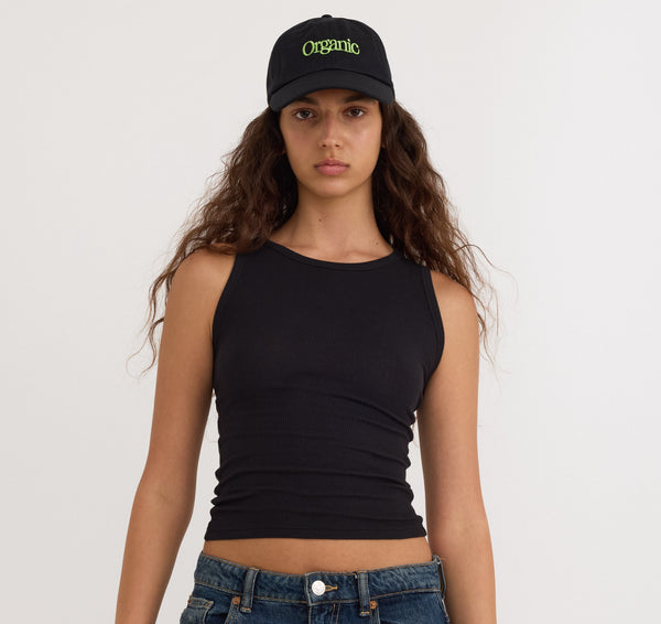 organic basics Core Rib Tank Top Black