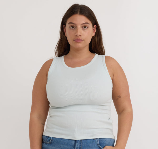 Organic Basics Core Rib Tank Top Dewdrop