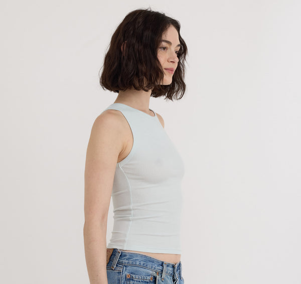 organic basics Core Rib Tank Top Dewdrop