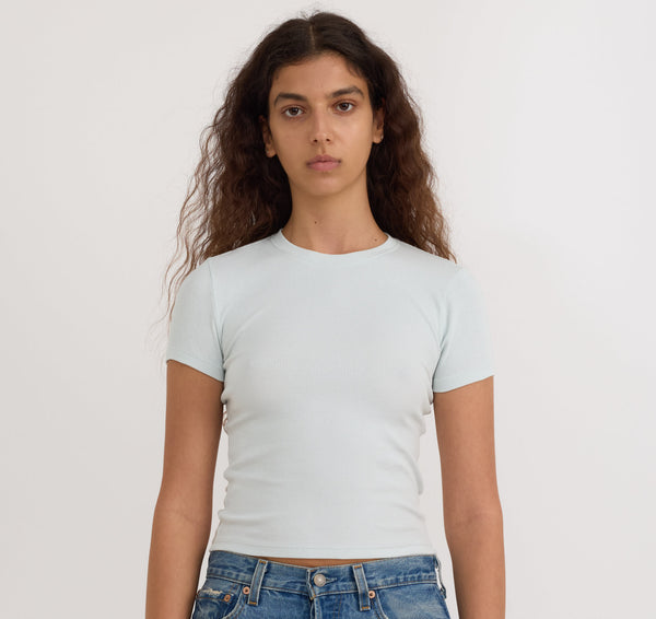 Organic Basics Core Rib Tee Dewdrop