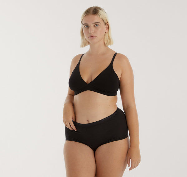 Organic Basics Core Shorty 3-Pack Black