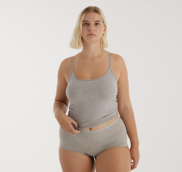 organic basics Core Shorty 3-Pack Grey Melange