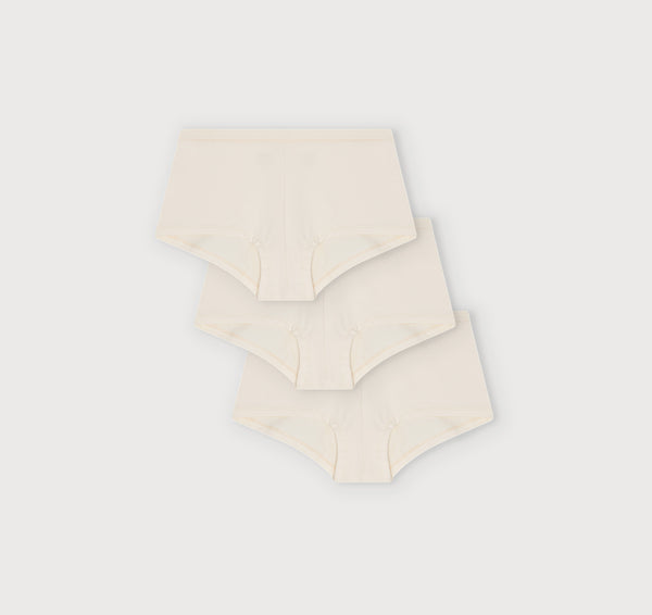 organic basics Core Shorty 3-Pack Soft Vanilla