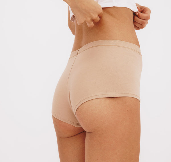 organic basics Core Shorty 6-Pack Hazelnut