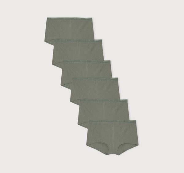 Organic Basics Core Shorty 6-Pack Seaweed