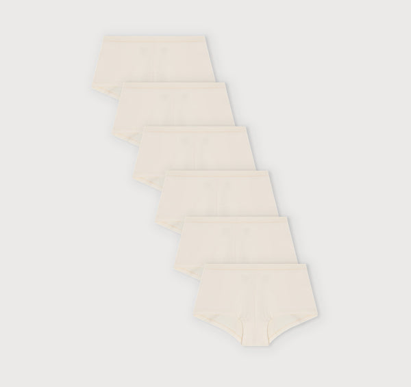 organic basics Core Shorty 6-Pack Soft Vanilla