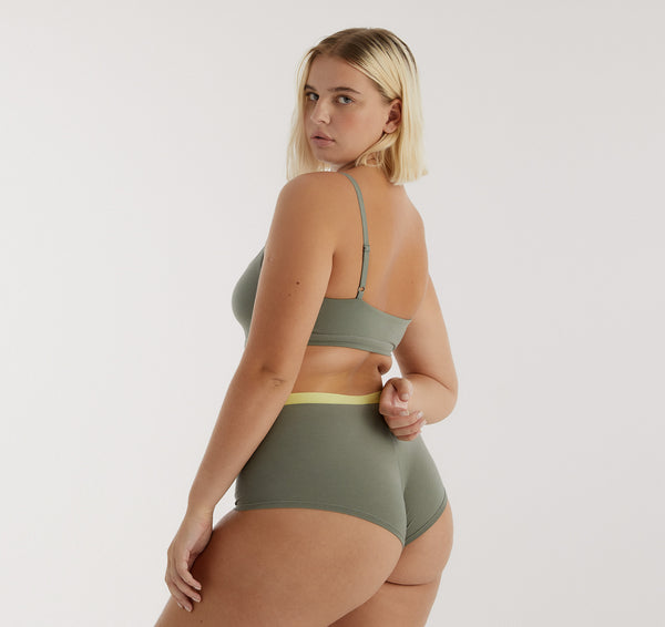 organic basics Core Shorty Seaweed