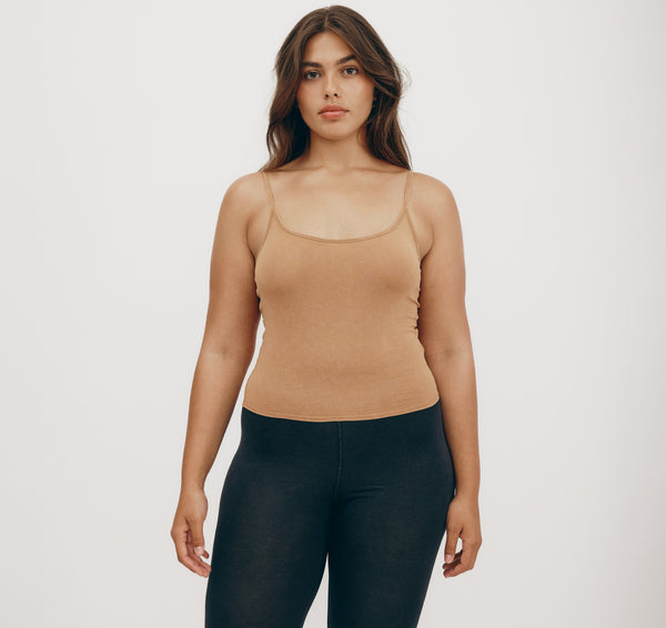 Organic Basics Core Singlet Muted Ocher