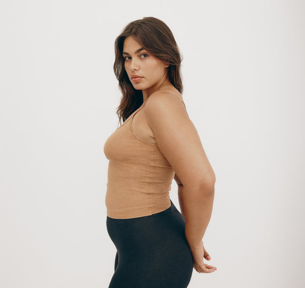 Organic Basics Core Singlet Muted Ocher