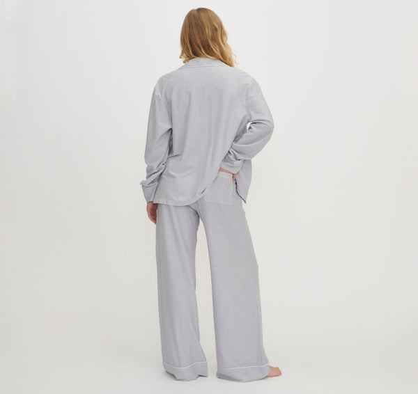 Organic Basics Core Sleep Pants Blue Stripe