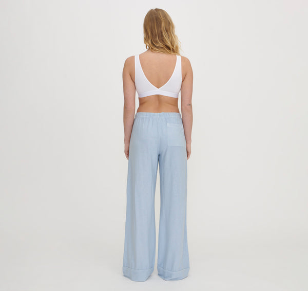 Organic Basics Core Sleep Pants Solid Blue