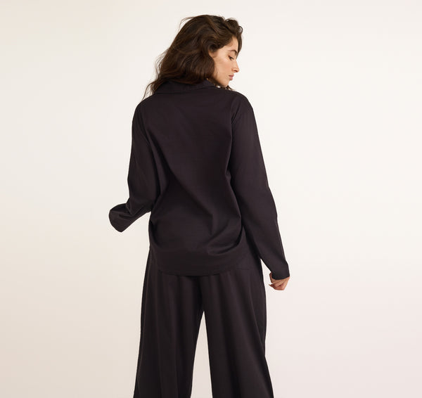 Organic Basics Core Sleep Poplin Pants Black