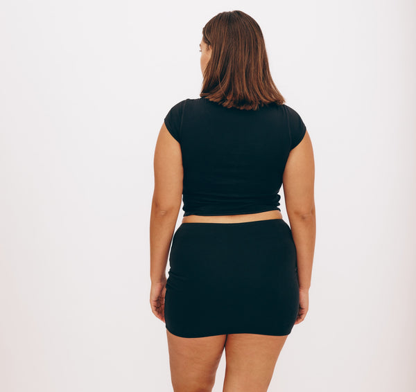 Organic Basics Core Sport Henley V Tee Black