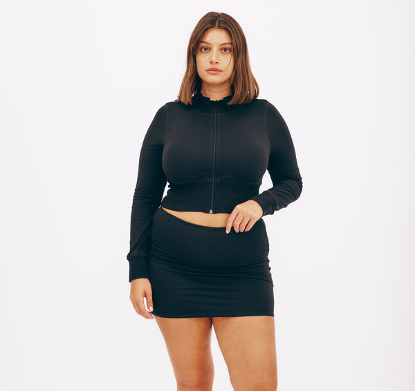 organic basics Core Sport Mini Skirt Black