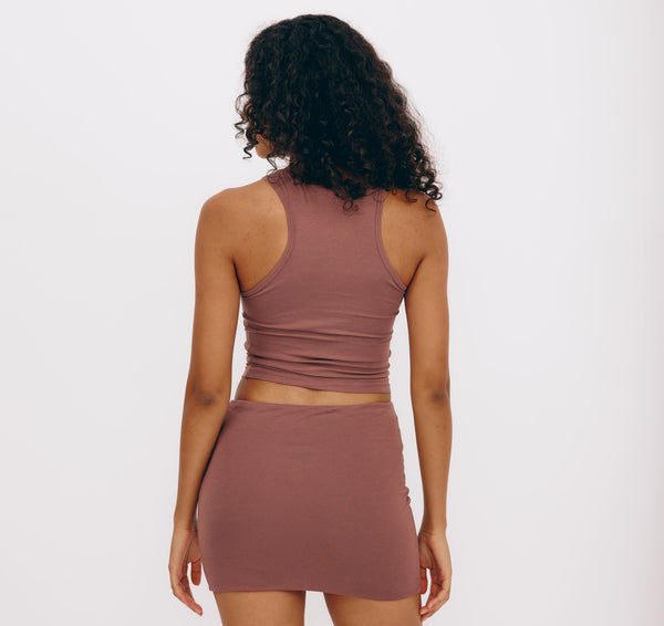 Organic Basics Core Sport Mini Skirt Rose Wood