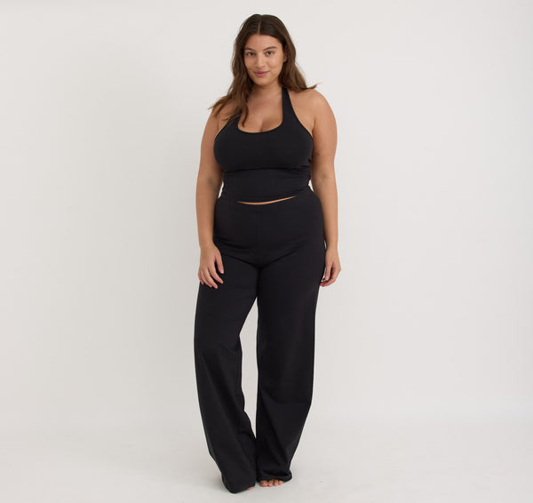 Organic Basics Core Straight Leg Pants Black