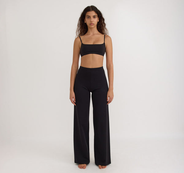 organic basics Core Straight Leg Pants Black