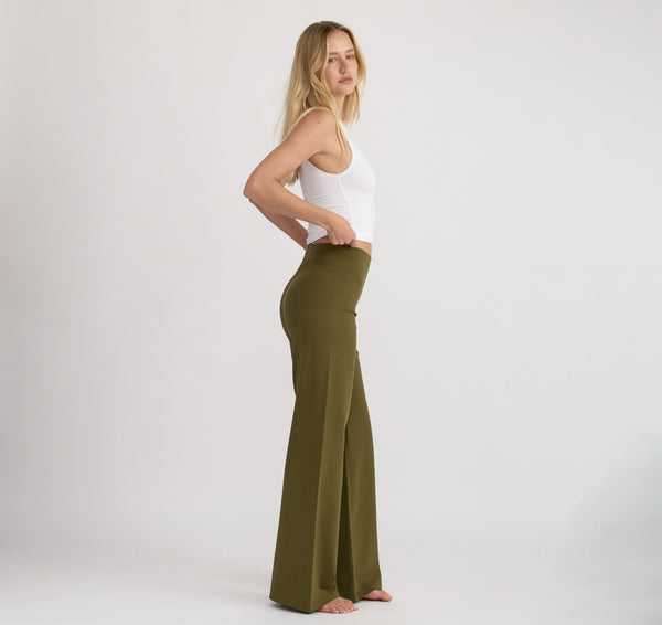 organic basics Core Straight Leg Pants Olive