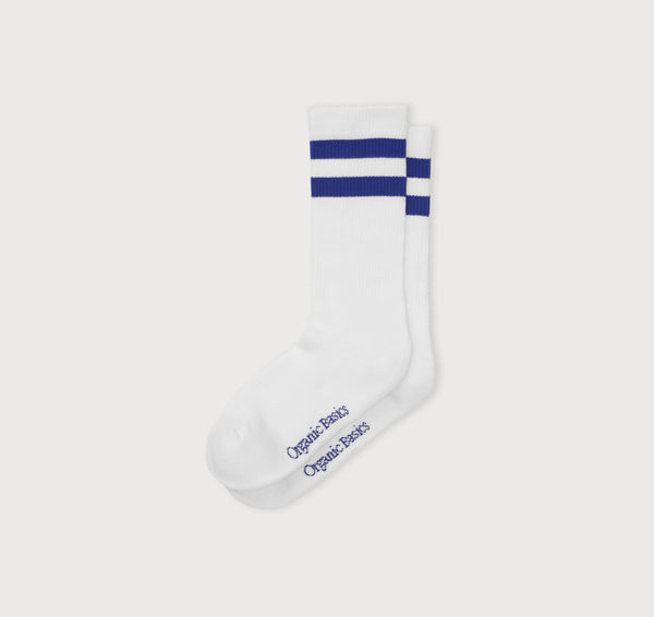 Organic Basics Core Stripe Crew Socks 3-pack White