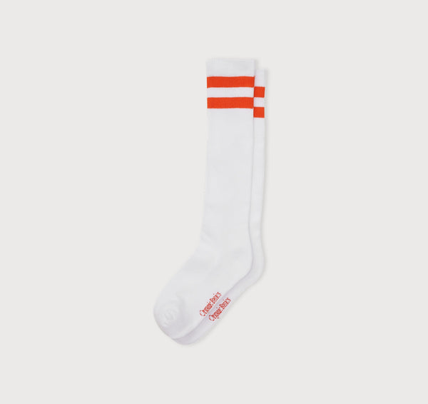 organic basics Core Stripe Knee High Socks White