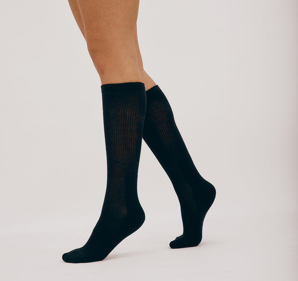 Organic Basics Core Tennis Crew Socks 2-pack Black