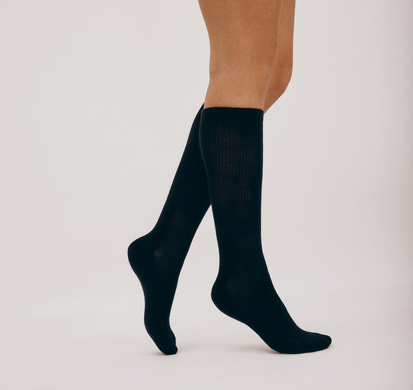 Organic Basics Core Tennis Crew Socks 2-pack Black