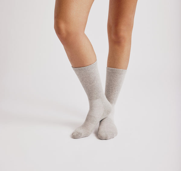 Organic Basics Core Tennis Crew Socks 2-pack Grey