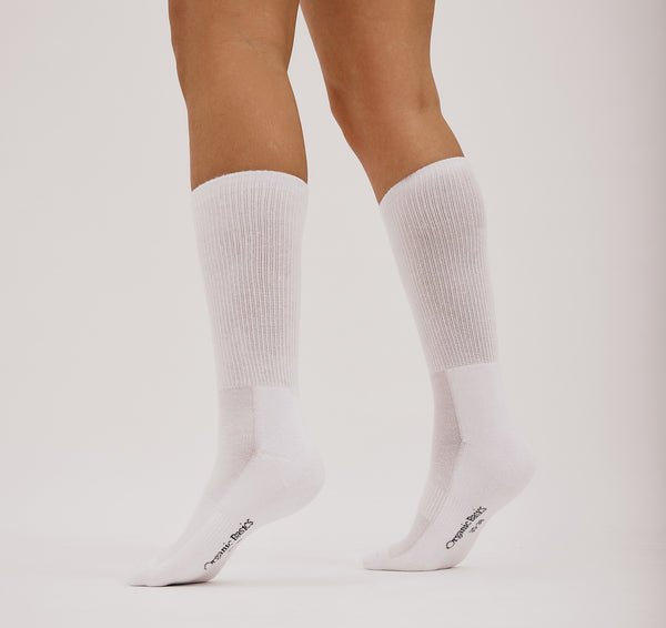 Organic Basics Core Tennis Crew Socks 2-pack White