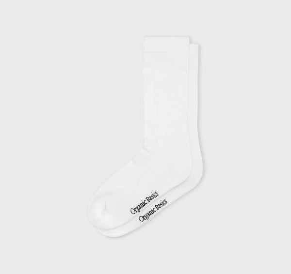 organic basics Core Tennis Crew Socks 3-pack White