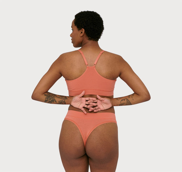 Organic Basics Core Thong 2-pack Dusty Red