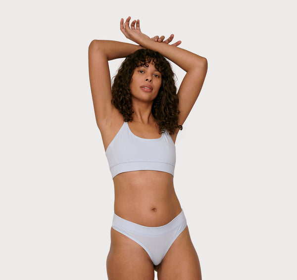 organic basics Core Thong 2-pack Light Blue