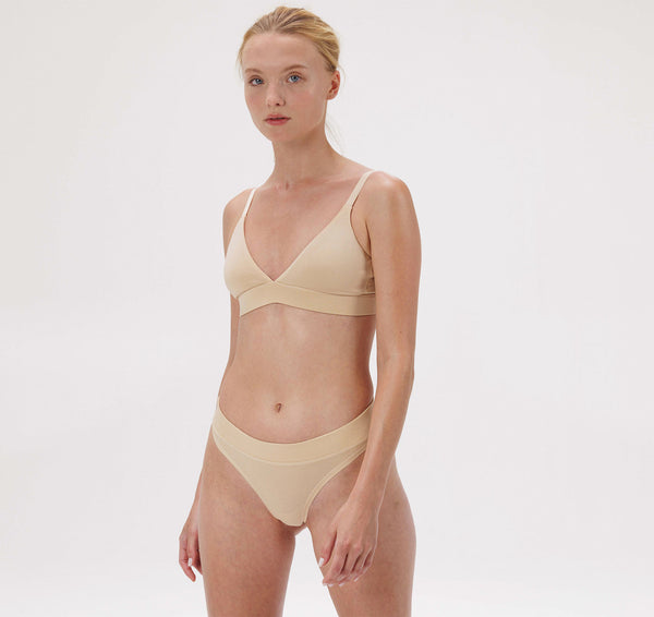 organic basics Core Thong 2-pack Oak