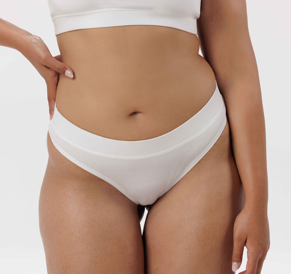 Organic Basics Core Thong 2-pack White