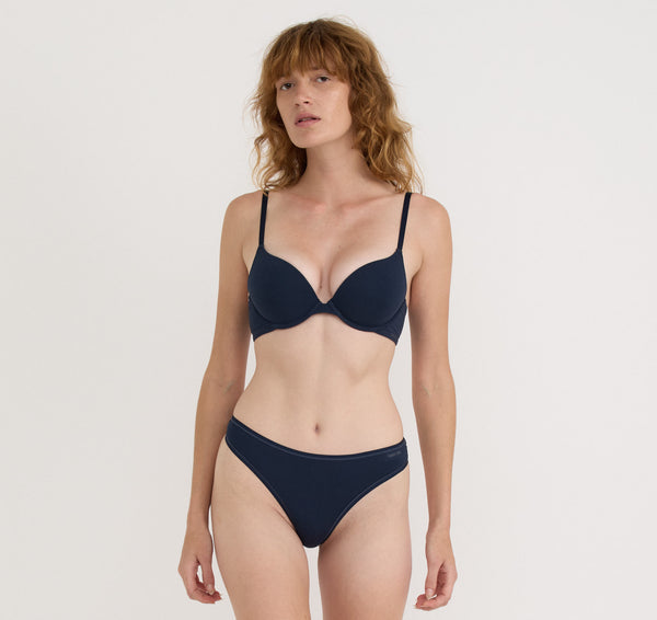 Organic Basics Core Thong 3-Pack Deep Navy