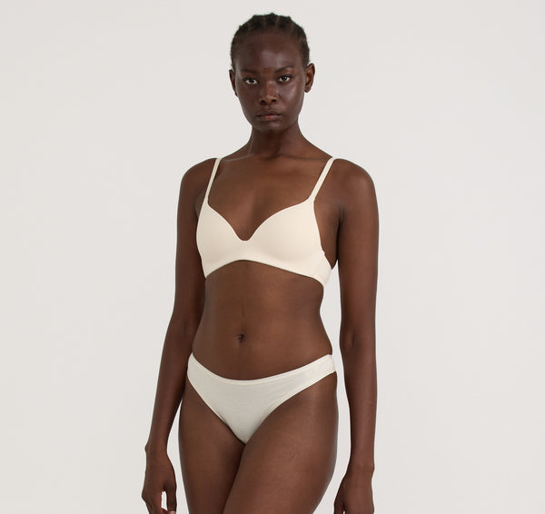 Organic Basics Core Thong 3-Pack Soft Vanilla