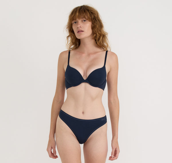 organic basics Core Thong Deep Navy