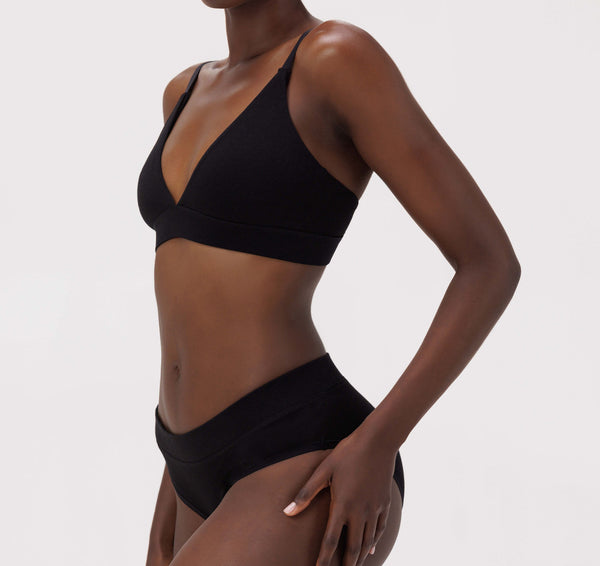 Organic Basics Core Triangle Bra Black