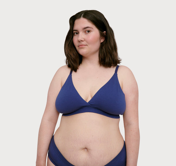 Organic Basics Core Triangle Bra Cobalt
