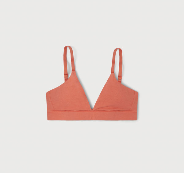Organic Basics Core Triangle Bra Dusty Red