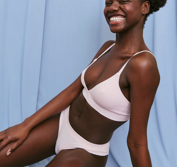 Organic Basics Core Triangle Bra Rose Pink