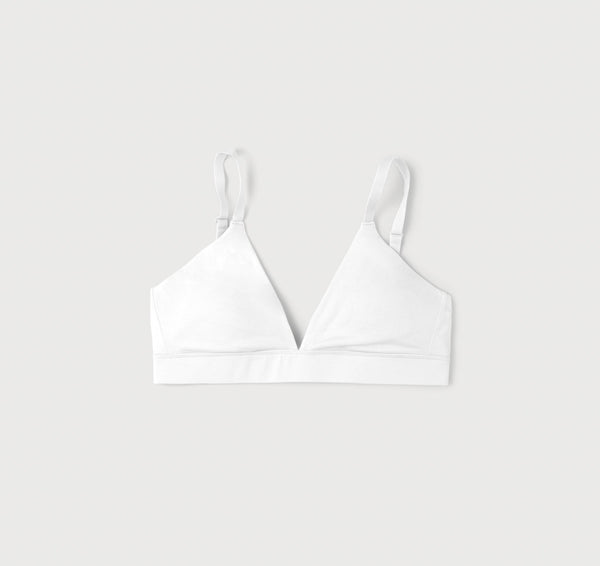 Organic Basics Core Triangle Bra White