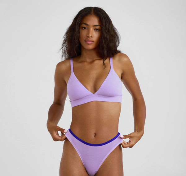 Organic Basics Core Triangle Bralette Lavender