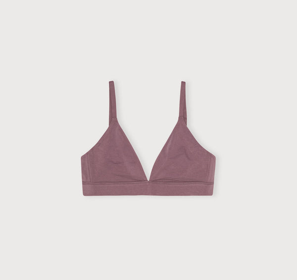 Organic Basics Core Triangle Bralette Rose Wood