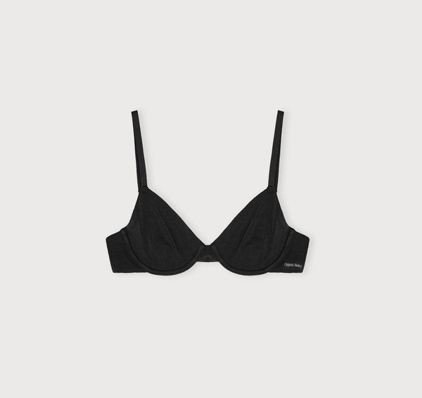 Organic Basics Core Unlined Demi Bra Black