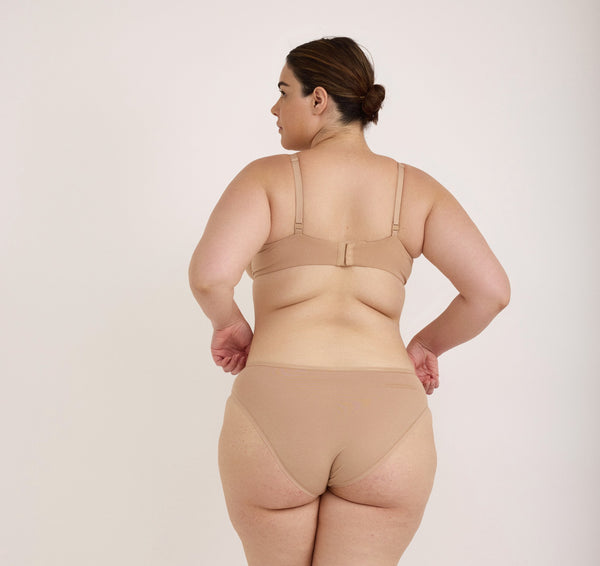 Organic Basics Core Unlined Demi Bra Hazelnut