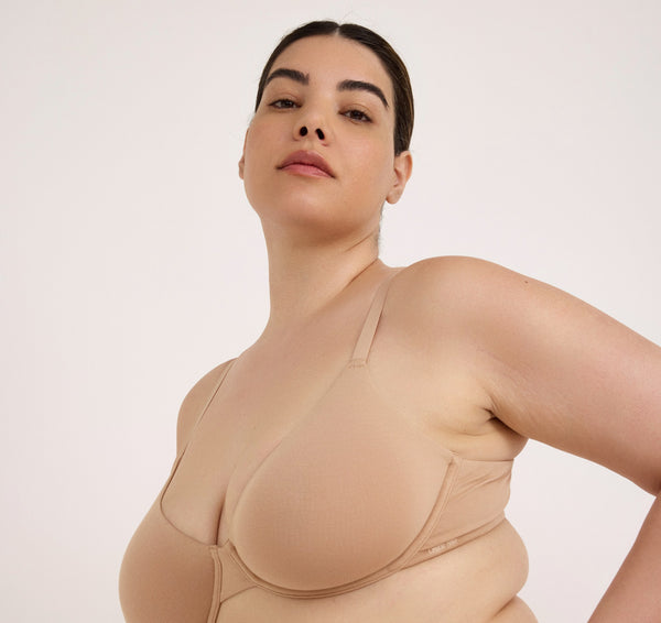 Organic Basics Core Unlined Demi Bra Hazelnut