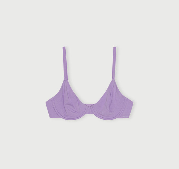 organic basics Core Unlined Demi Bra Lavender