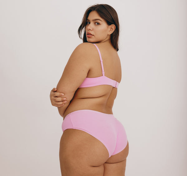 Organic Basics Core Unlined Demi Bra Petal Pink