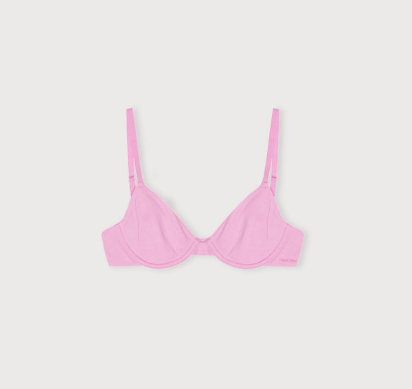 Organic Basics Core Unlined Demi Bra Petal Pink